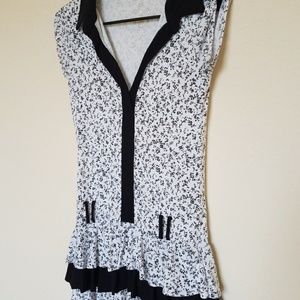 Black and white casual dress